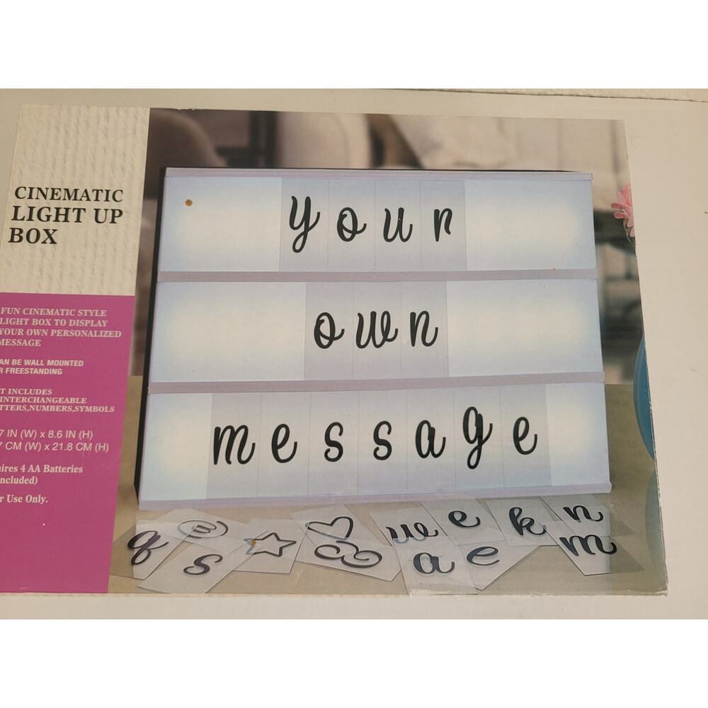 Cinematic light up box